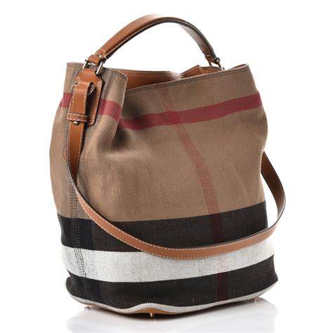 Burberry Ashby Medium Canvas Hobo 